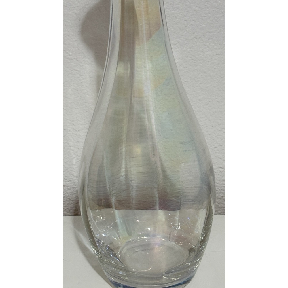 Vintage Toscany Handblown Iridescent Decanter Genie Bottle With Stopper 15" - Picture 10 of 16